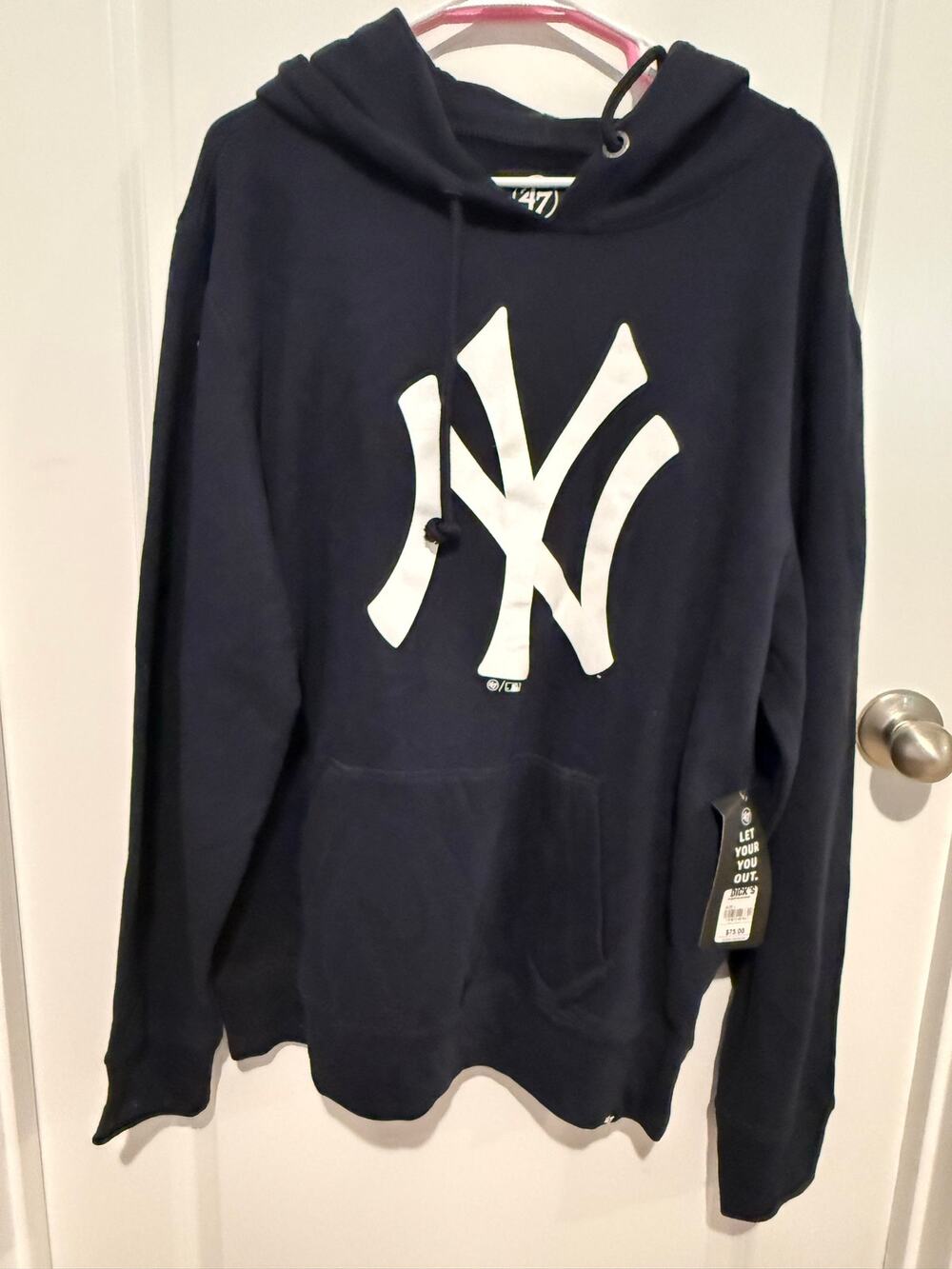 ‘47 Brand New York Yankees Hoodie Men’s Large Navy MLB NWT